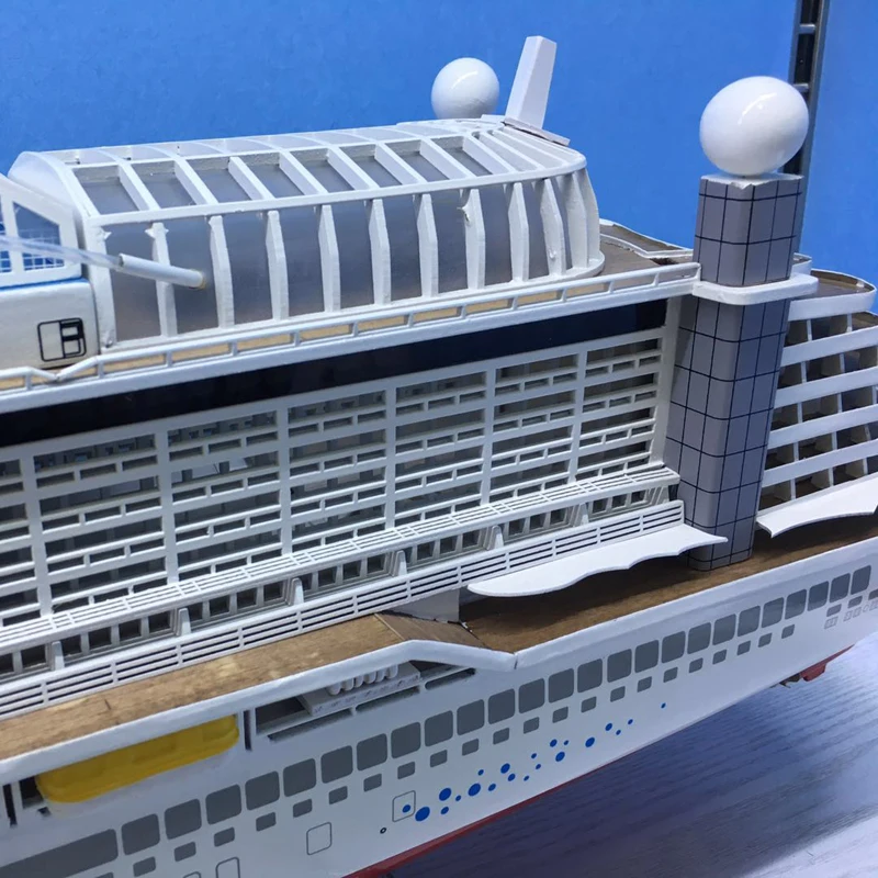 LUCKK 100 см Средиземноморский стиль AIDA деревянная Статуэтка кораблей светодиодный парусник роскошный Круизный дом Морской Декор дерево ремесло