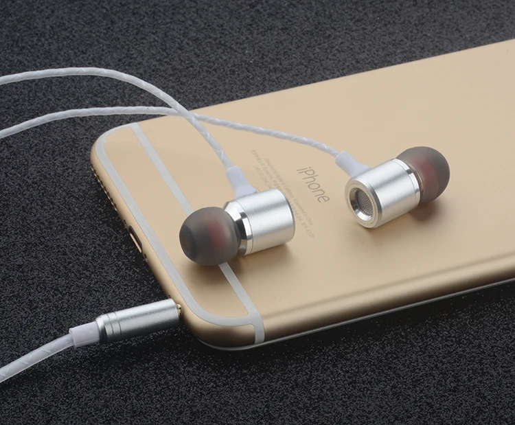 VPB V12 наушники Металлические супер бас микрофон в ухо 3,5 мм для iphone 6 6s xiaomi для мобильного телефона