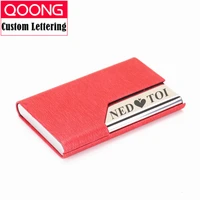 qoong 2019 rfid blocking credit card holder bank cardholder artificial leather business card case classic small card box kh1 035