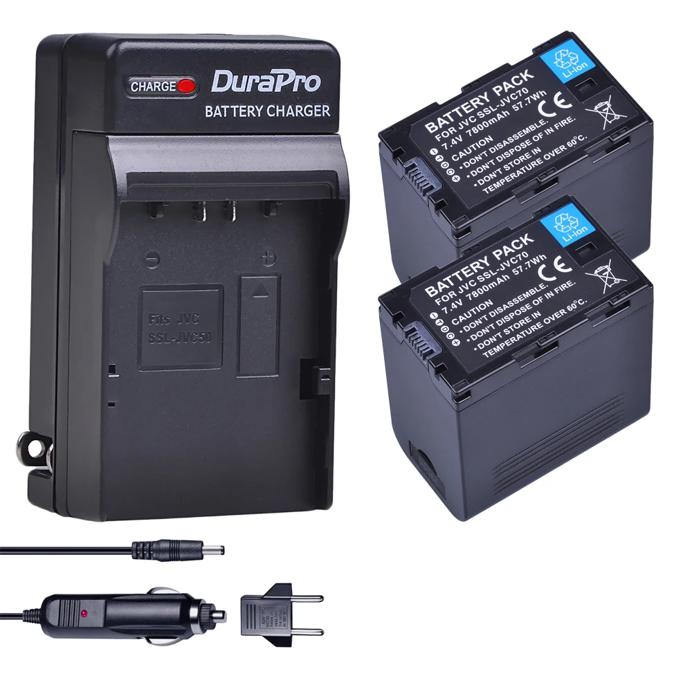 7800 мАч SSL-JVC70 SSL JVC70 батарея и автомобильное/настенное зарядное устройство для JVC50 70 JVC GY-HM600 GY-HM650 GY-HMQ10 GY-HM200 камера GY-LS300