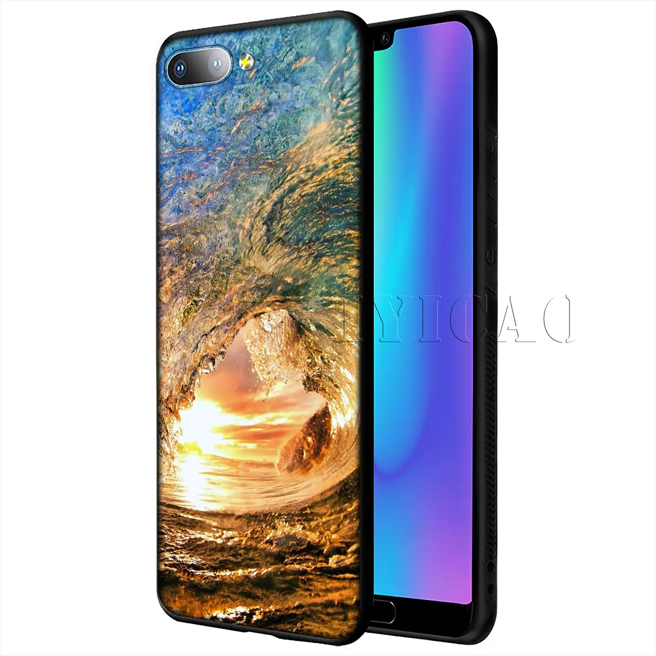 IYICAO Summer nature sea blue Ocean Waves Soft Case for Huawei Y9 Y7 Y6 Prime 2019 Honor 20 8C 8X 8 9 9X 10 Lite 7C 7X 7A Pro |