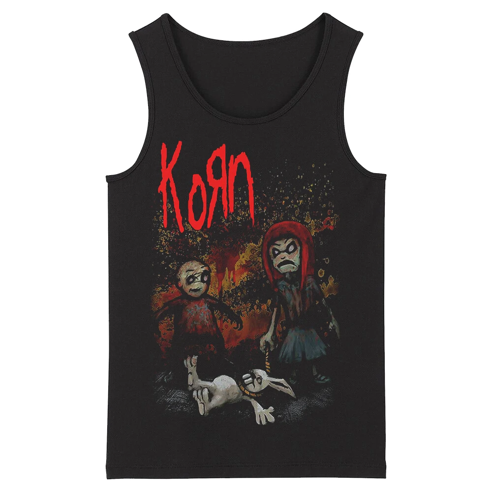 Новинка мужские черные майки Bloodhoof Korn Grindcore HardMetal Deathcore | Мужская одежда