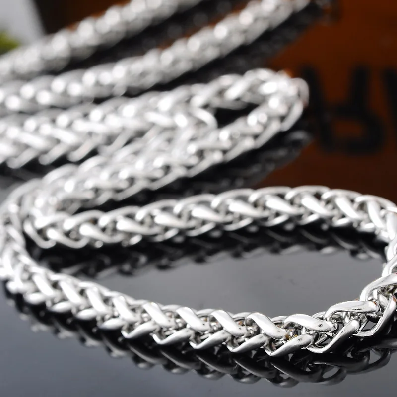 FUNIQUE цепочка ожерелье из нержавеющей стали витая Цепочка в стиле стимпанк