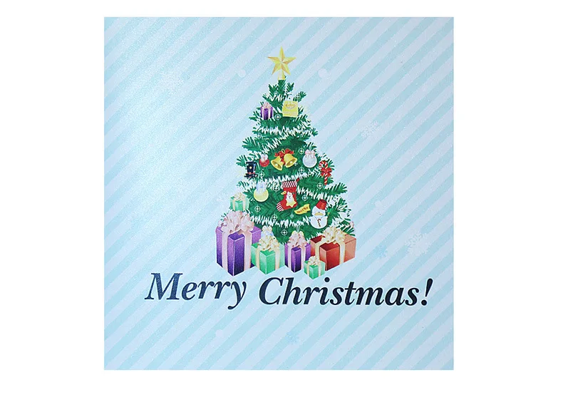 OLOEY Christmas Tree and Decoration 3D Pop Up Card Folding Handmade Gift card Greeting Postcard New Year Creative | Дом и сад