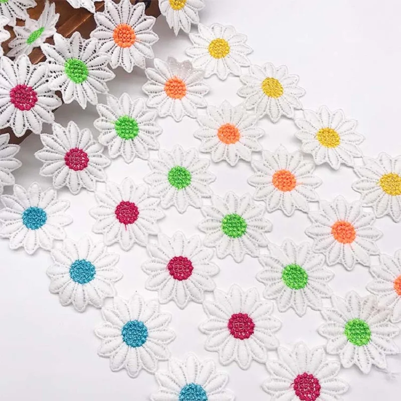 2 ярда гипюровая кружевная лента для вышивки украшение упаковки