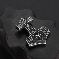 2pieces stainless steel viking hammer pendant hole 4mm for necklace diy accessories findings jewelry making men charms supplies