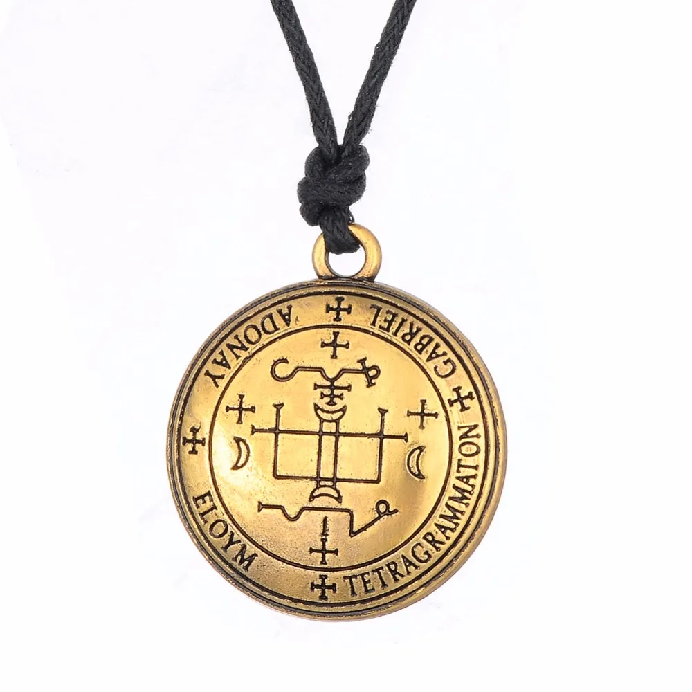Lemegeton ювелирные изделия wicca Siil of Archangel Gabriel Raphael Enochian талисман амулет ожерелье Ангел ювелирные изделия кулон ожерелье человек