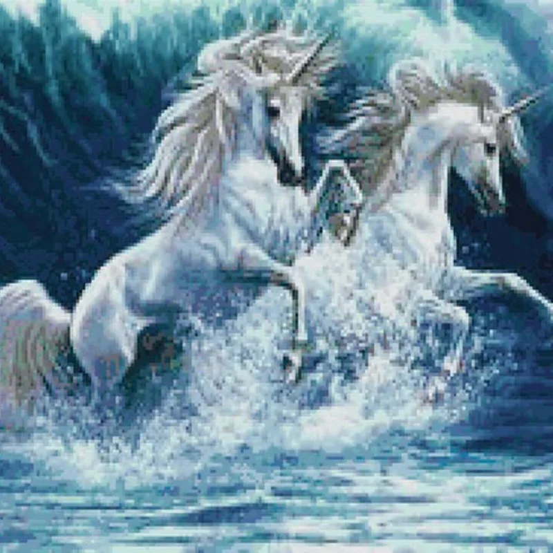 

Peter ren Diy diamond painting 3d diamond mosaic Square icon full cross stitch Diamond embroidery craft Needlework Horse Unicor