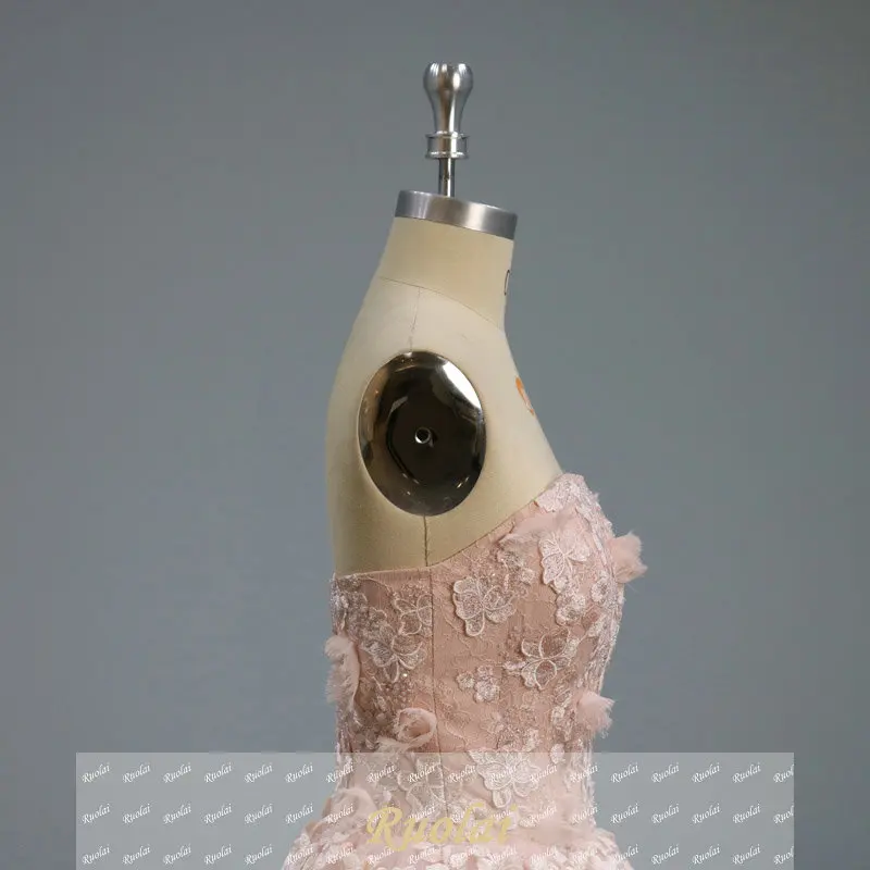 vestido de festa Real Sample Prom Dresses 2018 Short Formal Party Dresses Flowers Strapless Evening Party Dresses Knee-Length