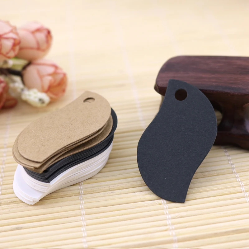 

Wholesale Paper Jewelry Tags Card,200pcs/lot Leaf Custom Jewelry&Clothes Label Tags Cards 2.9x5cm For Free Shipping