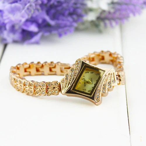 Мода новое поступление леди женщин часы класса люкс горный хрусталь кристалл