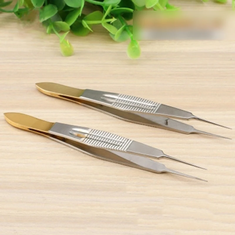 11 см золотая ручка с крючком Пинцет из нержавеющей стали инструмент сверхтвердый