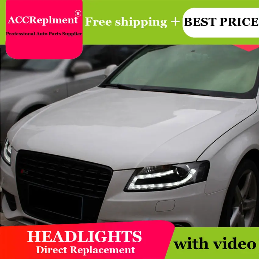 Тюнинг автомобилей для Audi A4L головной светильник s U глаза ангела 2009 2012
