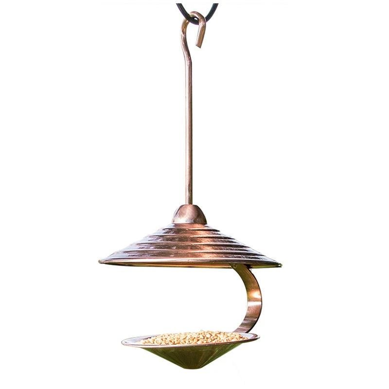 Наружная кормушка для птиц, металлическая подвесная кормушка для диких птиц, домашний декор, винтажный контейнер для еды для птиц mx01101623