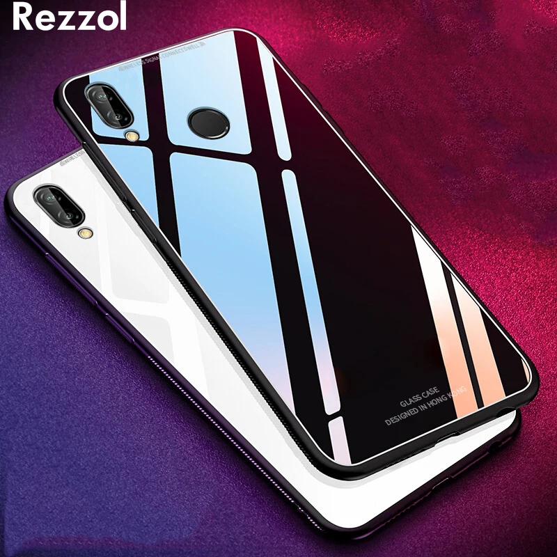 Чехол Rezzol для Xiaomi Redmi Note 7 закаленное стекло силиконовая рамка жесткая задняя