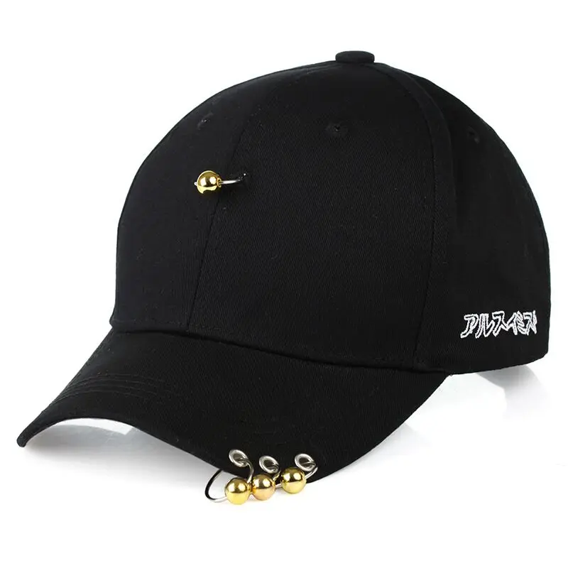 Gold Ymsaid,, модная кепка с металлическим кольцом и шариками, регулируемая бейсболка, бейсболка в стиле хип-хоп, Gorras - Цвет: Gold