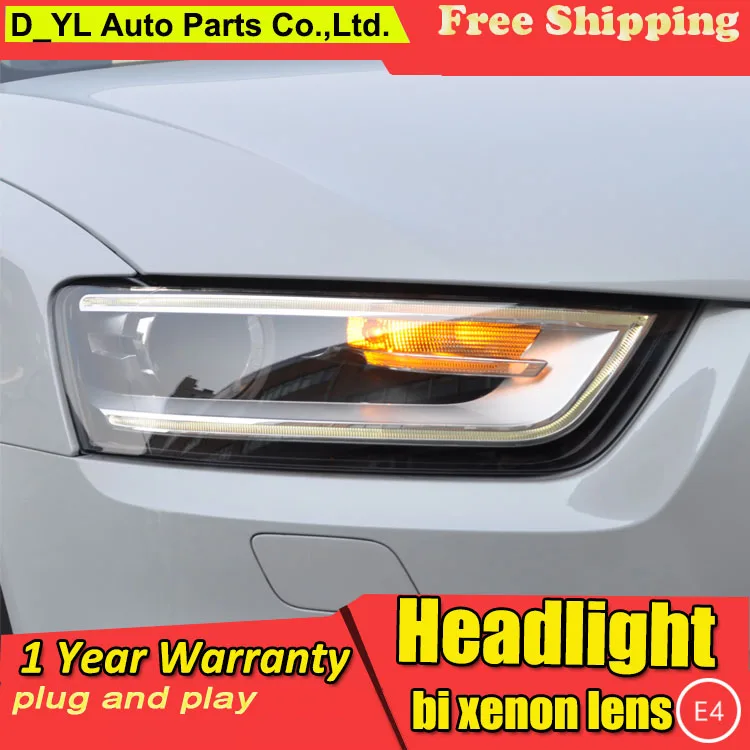 D_YL автомобильный Стайлинг для Audi Q3 Фары 2013 2014 светодиодный DRL Объектив двойной
