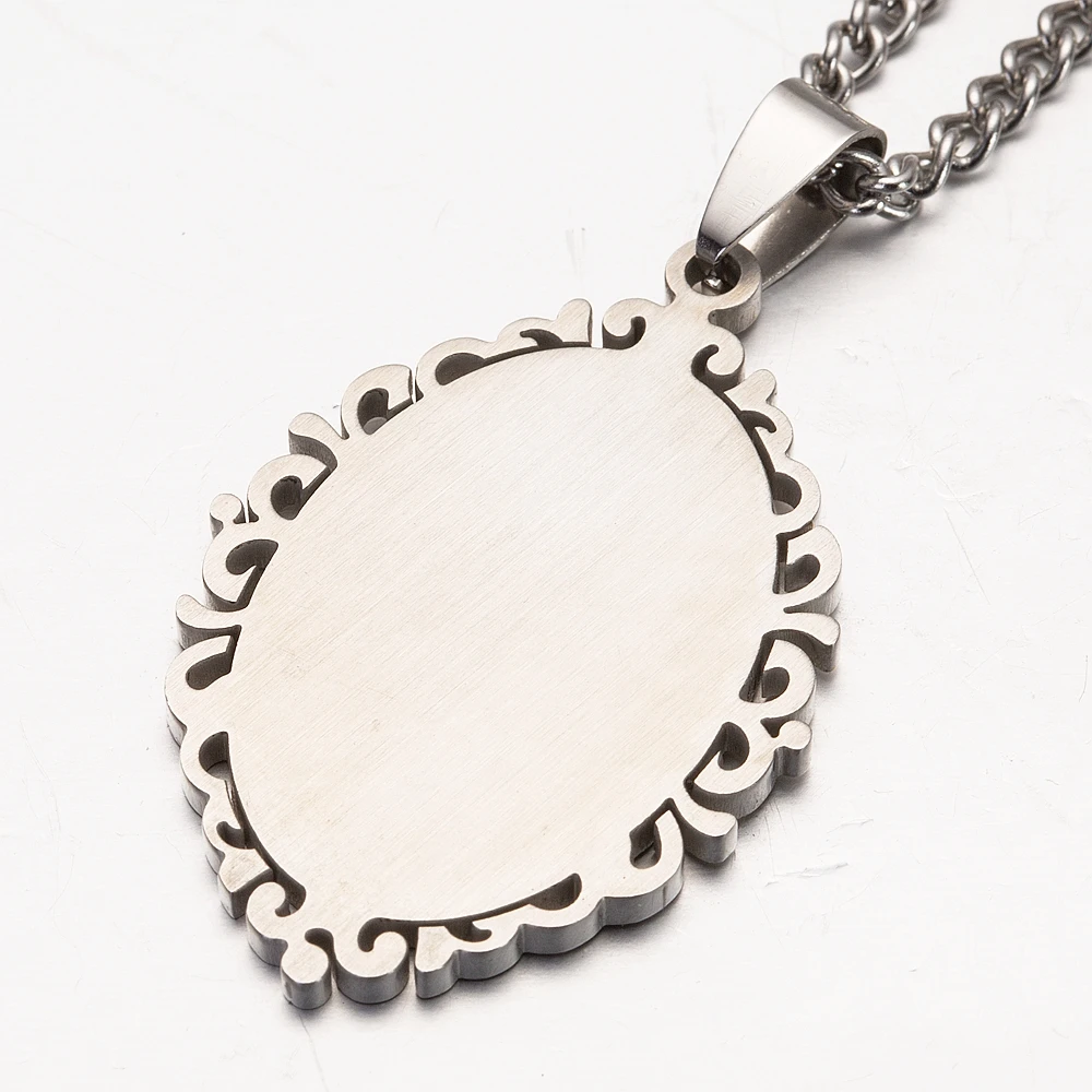 Ожерелье с кулоном Богоматери из нержавеющей стали золотого цвета 60 см в