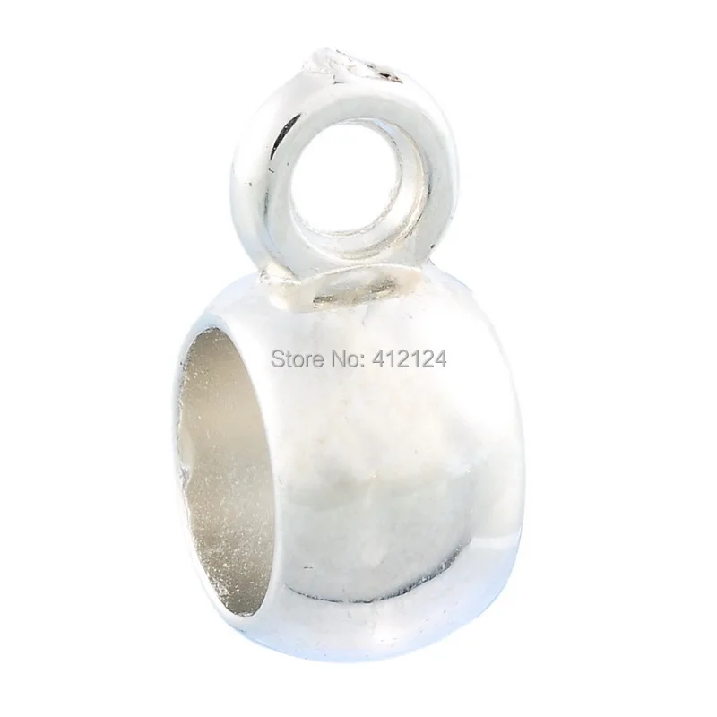 200 шт Посеребренные гладкие чашки для девочек Европейские Бусины подходят шарм