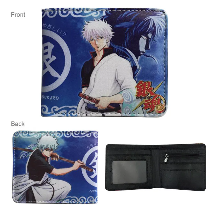 Аниме кошельки атака на Титанов/Gintama/Fate держатель для кредитных карт двойного