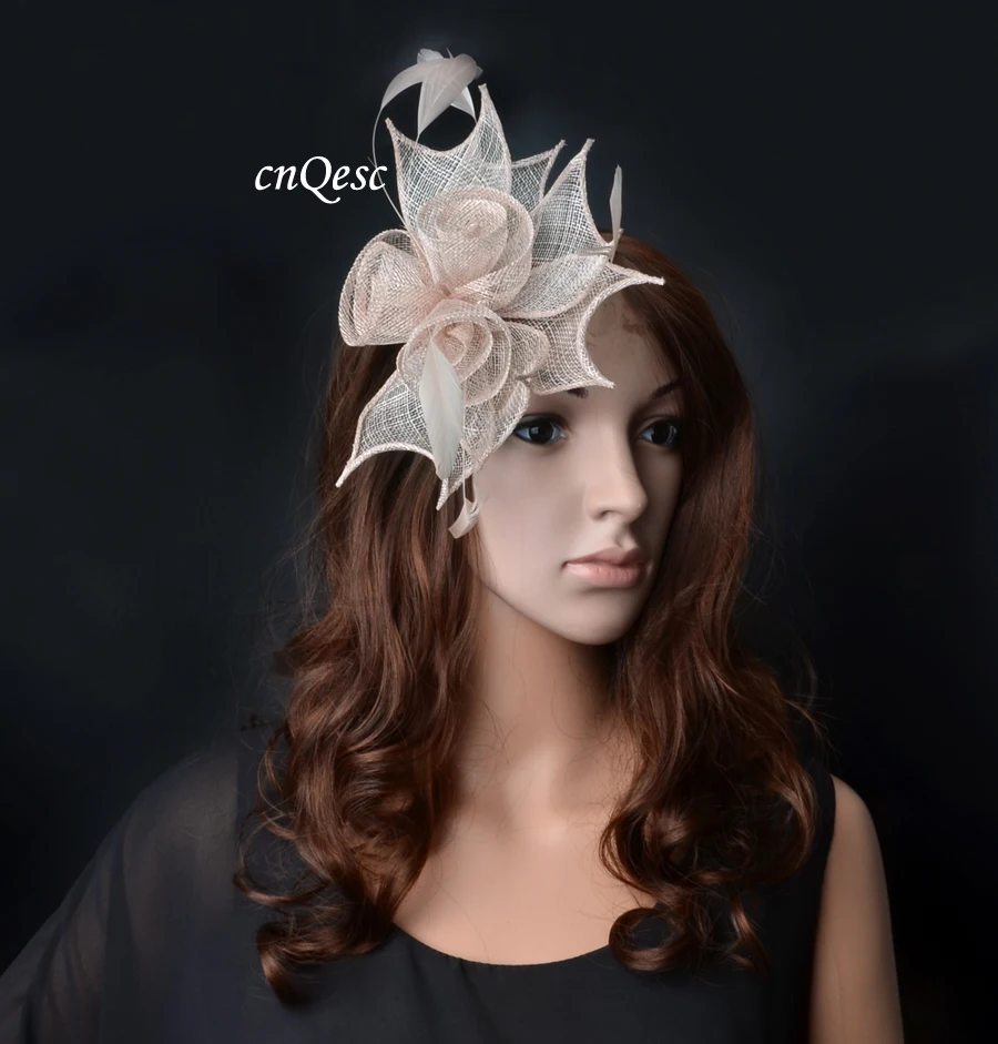 Оптовая продажа новинка 12 различных цветов Маленькая женская шляпа Sinamay с