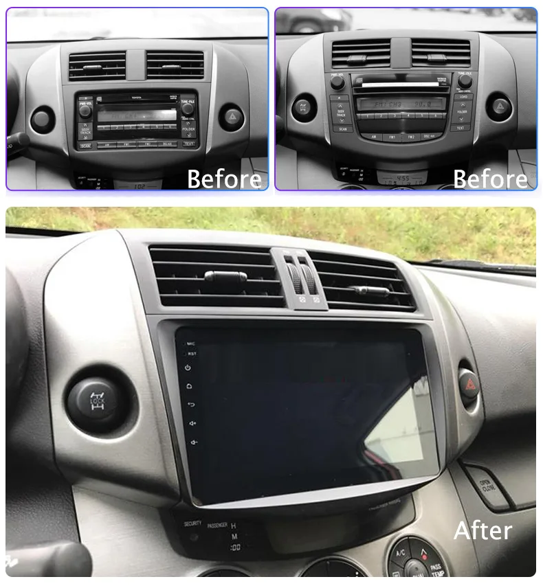 9&quot 2.5D IPS Android 8.1 Car Radio Stereo Player For Toyota RAV4 2007 2008 2009-2012 With GPS Navigation/Bluetooth/WIFI/USB/3G |