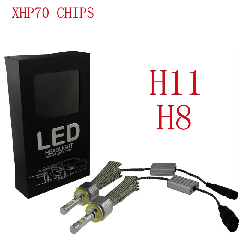 TOYIKIE новые 110W 13200Lm CREE чипы XHP 70 светодиодный фар H4 H7 H8/H9/H11 9005 9006 автомобиль фары