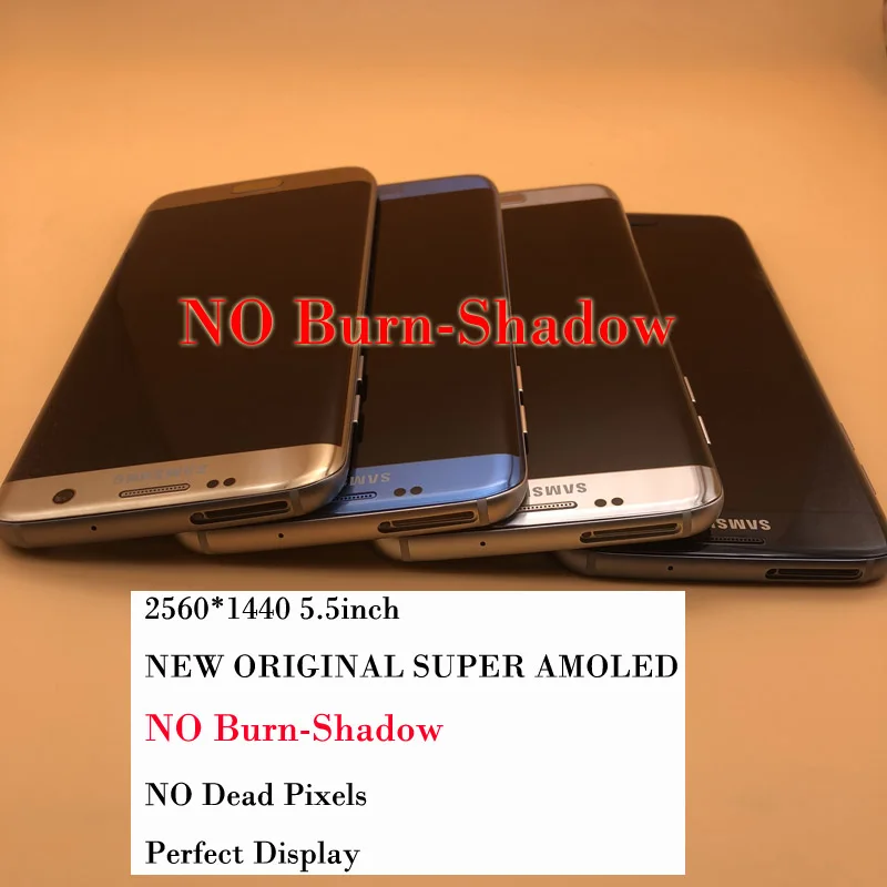 Без теней 5,5 ''Amoled ЖК-дисплей рамка для SAMSUNG Galaxy S7 edge G935 SM-G935F G935FD ЖК-экран дигитайзер сенсорный