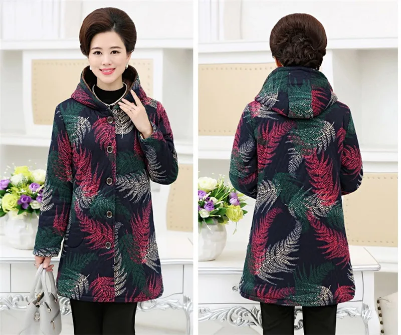 Зимняя куртка для женщин, парки, новинка, Осень-зима, плюс размер, 5XL, ватник, пальто для женщин, толстая, с принтом, плюс бархат, куртка A489