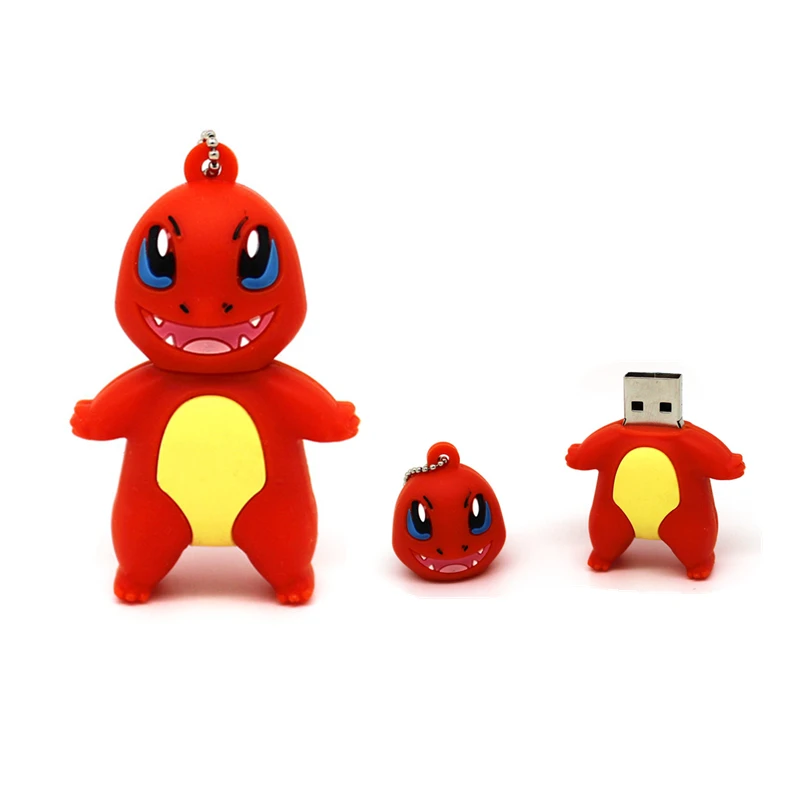 Милый мультфильм Пикачу USB флэш-накопитель Флешка 4 ГБ 8 ГБ 16 ГБ 32 ГБ 64 ГБ Покемон Сквиртл карта памяти Ручка привод Charmander