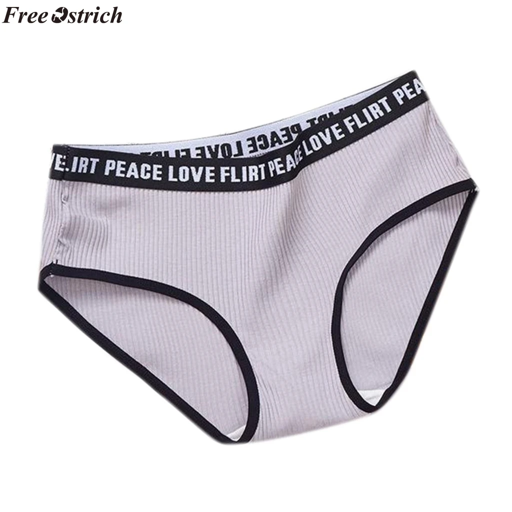 Бесплатная Страусиные хлопковые белые женские сексуальные стринги со