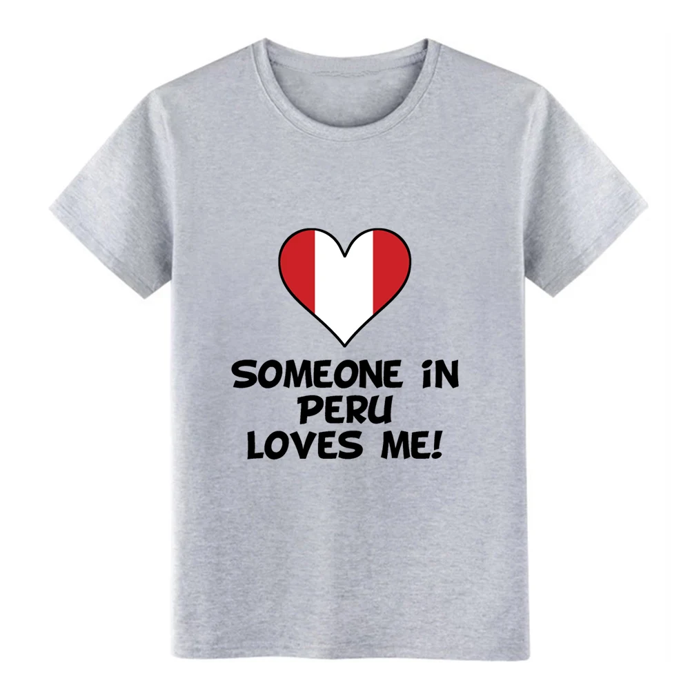 Кто-то в Перу любит меня Бейсбольная Футболка с персонажем одежда круглым