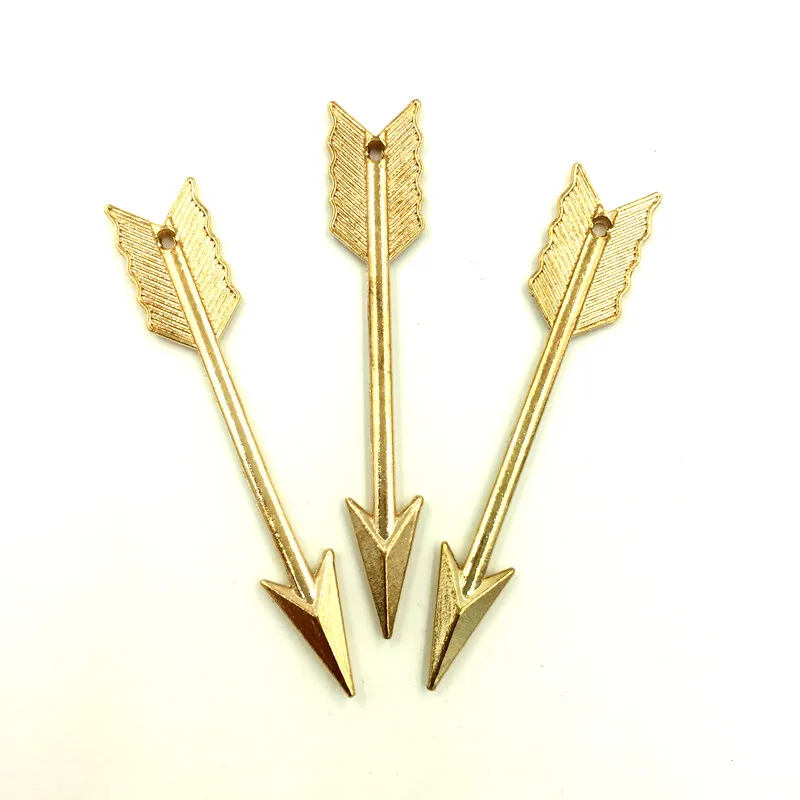 10 шт. брелоки в форме стрелы золотого цвета 62x11 мм|pendants jewelry making|arrow pendantjewelry pendant |