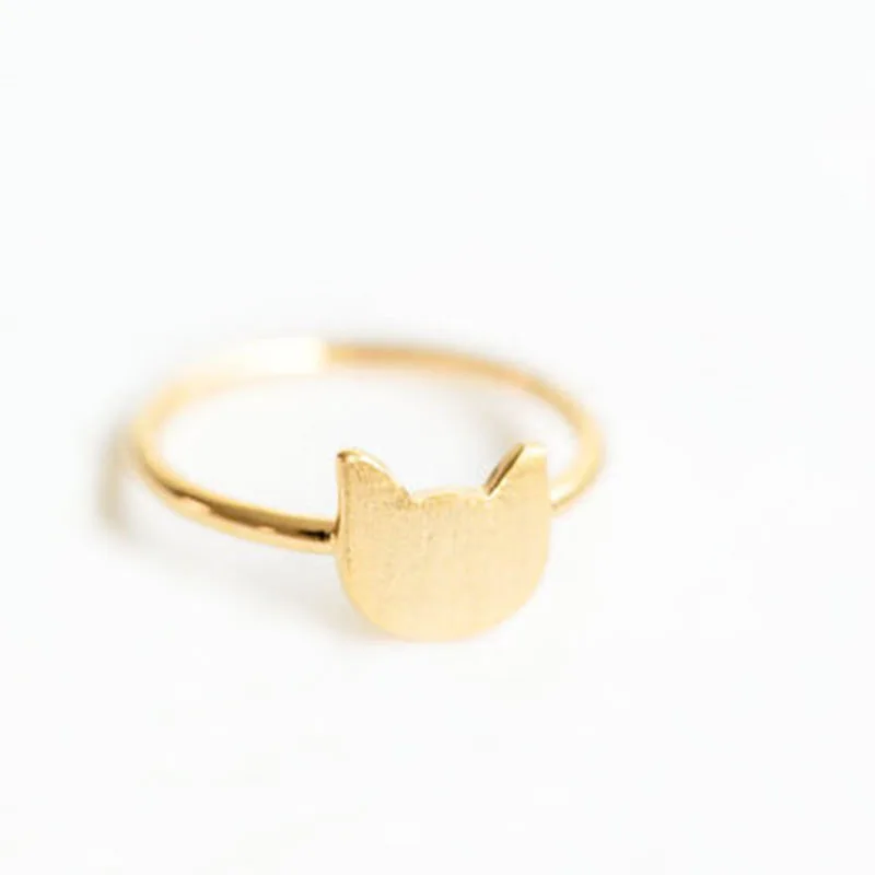Оптовая продажа 30 шт. кольцо с котенком для костяшек классические золотые