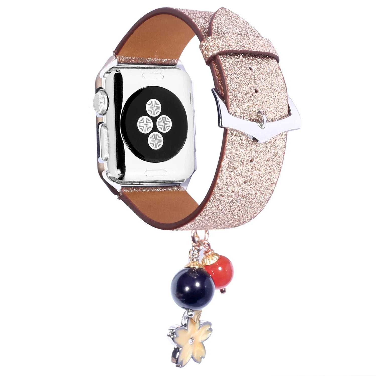 Кожаный блестящий ремешок DAHASE для Apple Watch Band украшение браслета серии 1/2/3 чехол со