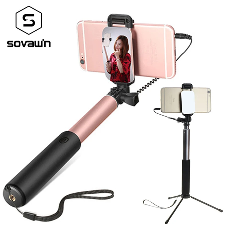Смартфоны selfie stick универсальная телефона Android Bluetooth штатив зеркало монопод для