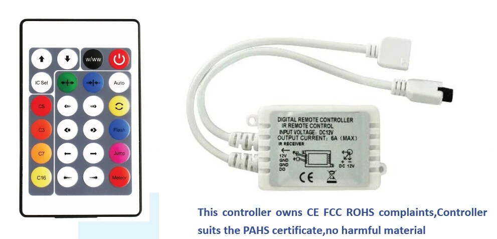 

full color ledpixel controller;support WS2811/2812B/UCS1903/TM1804/TM1809/INK1003;DC12V inpuit;12v/6A output