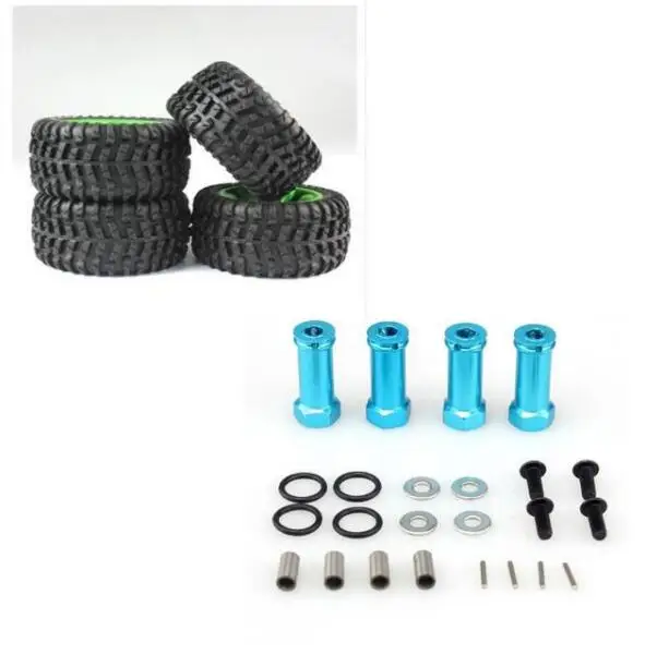 green tire combiner Wltoys 12428 12423 12628 Feiyue FY-03 JJRC Q46 Q40 Q39 1/12 RC автомобиль запасные Запчасти обновления большие шины - Цвет: green tire combiner