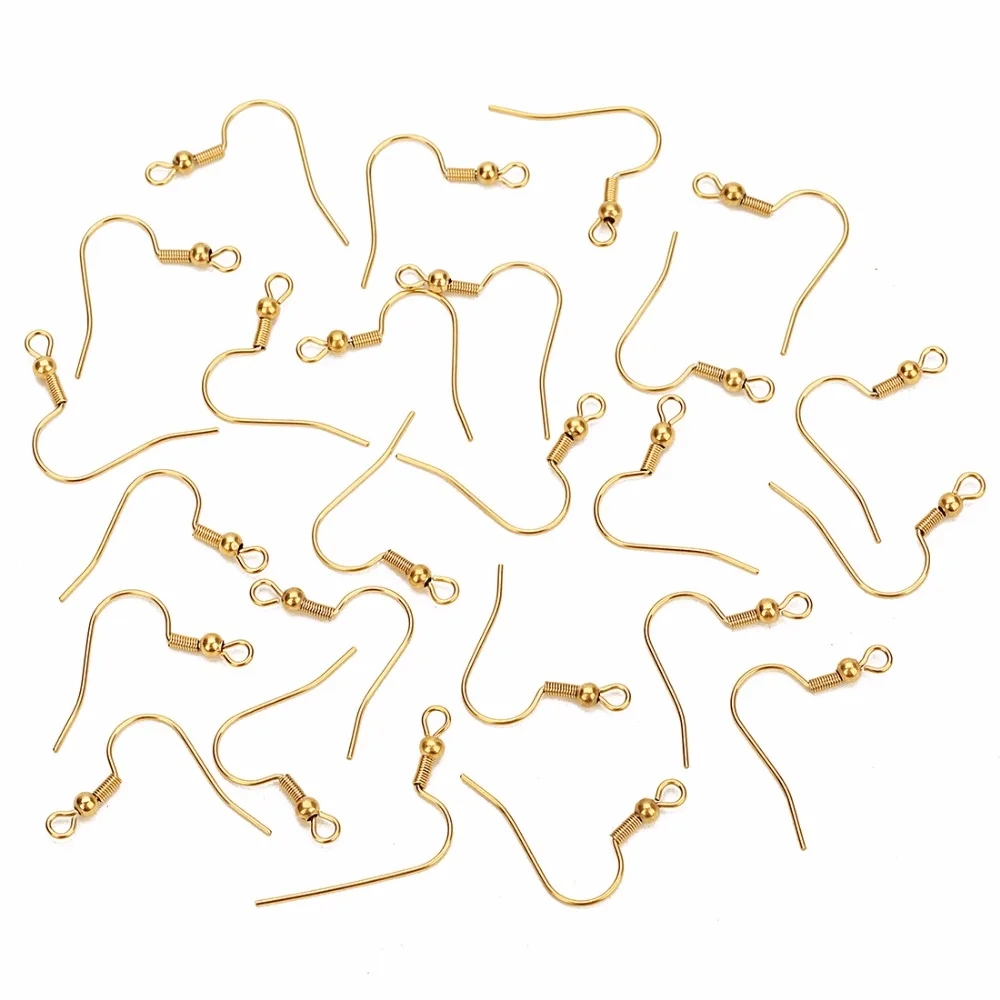 LOULEUR 20pcs/lot Earring Hooks Findings Earrings Clasps Fittings DIY Jewelry Making Accessories Hook Earwire for Women | Украшения и