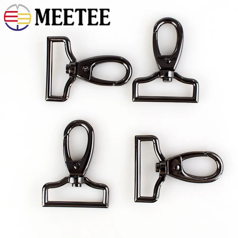 Meetee 2, 6 штук в партии, ID25mm сумки на плечо и ремешком с пряжкой вокруг зажим для лямки повесить крюк DIY брелок застежка для собак кожаный аппаратных аксессуары для ванной комнаты
