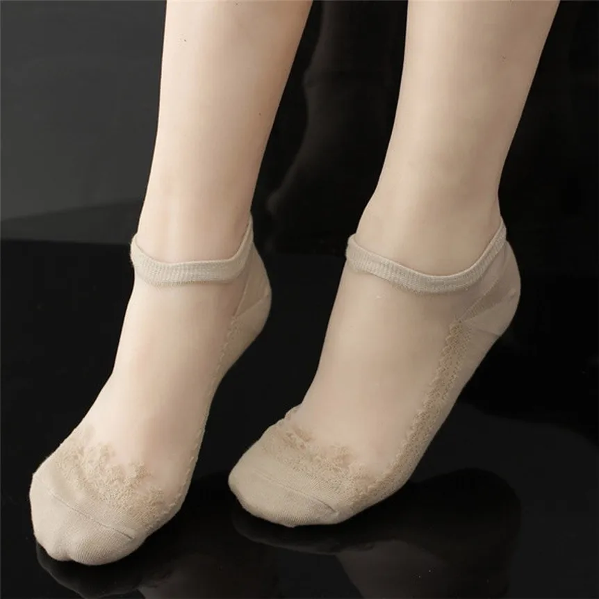 CHAMSGEND Coolbeener носки женские meias ультратонкие прозрачные calcetines красивые прозрачные кружевные эластичные короткие носки mar27