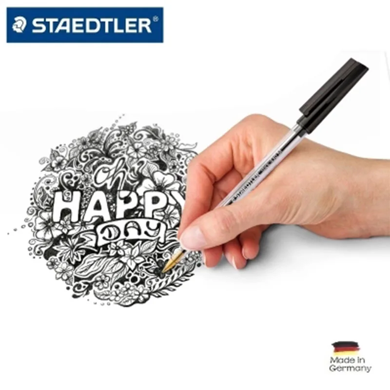 10 шт. шариковая ручка Staedtler 430 м, 0,7 мм, 10 шт./лот, красные, синие, черные, школьные и офисные принадлежности