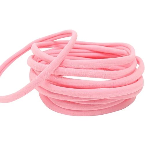 pink 10 шт./компл./комплект, нейлоновая повязка на голову для маленьких девочек, аксессуары для волос, эластичная повязка на голову, модные детские головные уборы - Цвет: pink