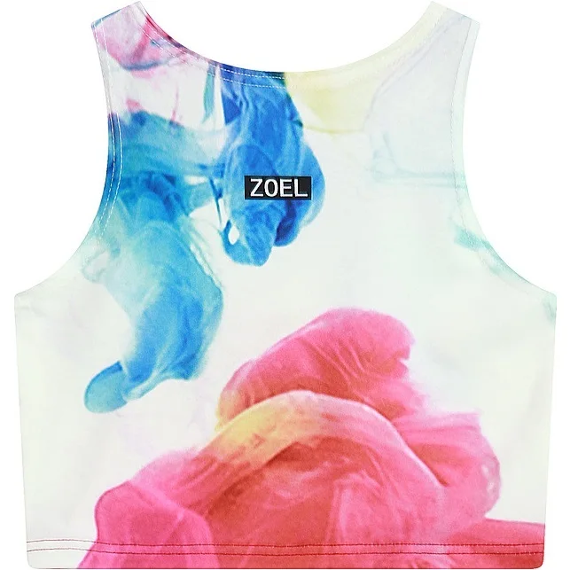 Women Crop Top 2017 Summer New Casual Pattern Printed Tank Female Camisole Woman Short Design Skinny Vest Girls Tight White Cami | Женская