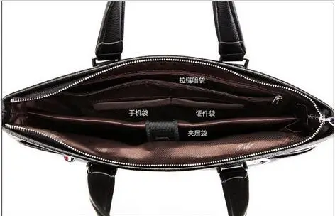 Сумка-тоут мужская из натуральной кожи модный саквояж кросс-боди для ноутбука 14