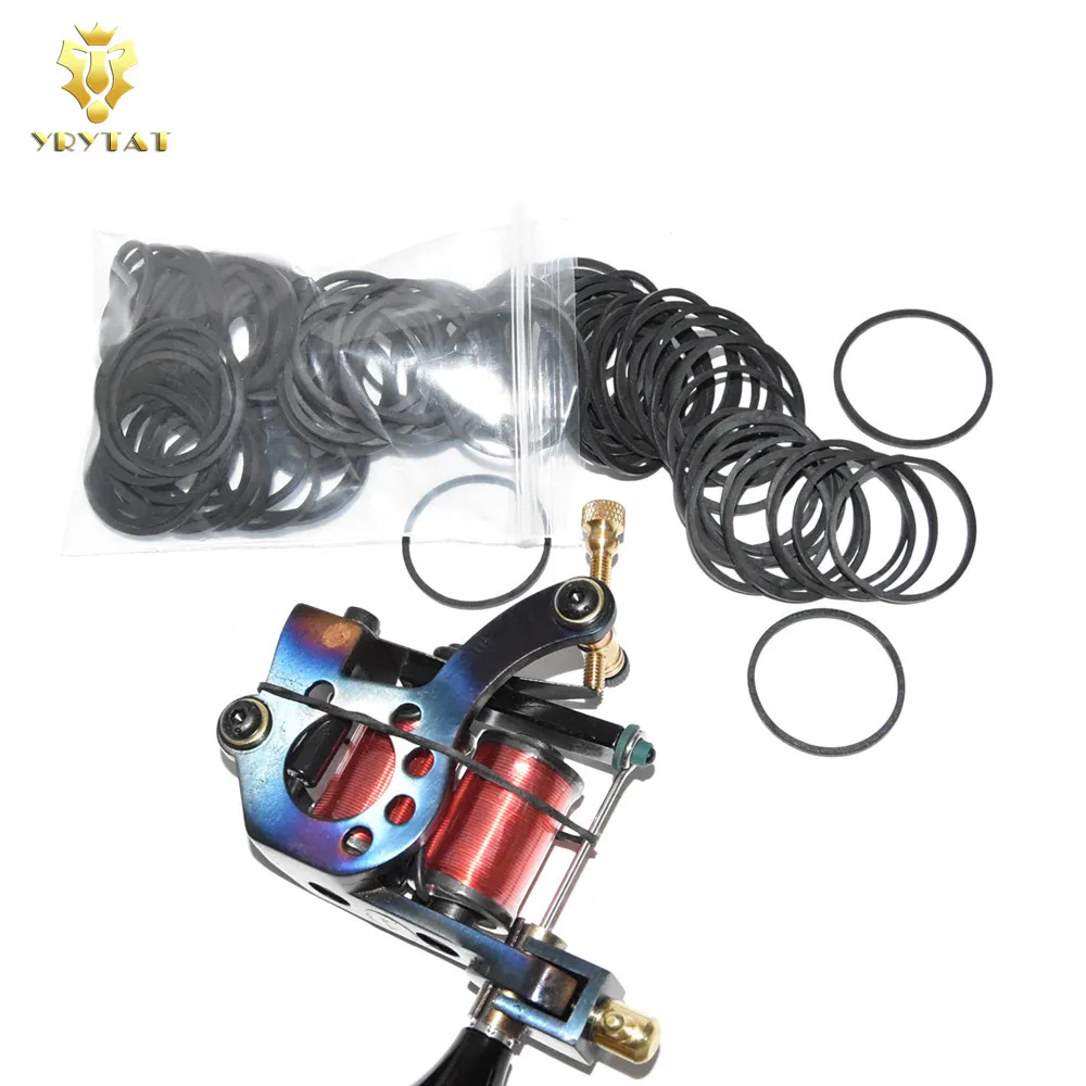 Набор из 200 шт. черных резиновых лент для тату машинки RBNB #|lot of|tattoo machines suppliestattoo rubber