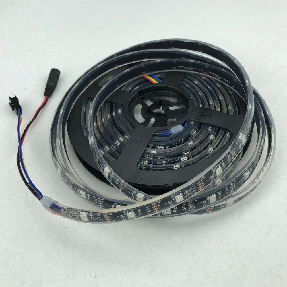 DC12V GS8208 адресуемых RGB полный цвет; светодиодные полосы пикселей; 30 светодиодов/60 светодиодов/90 светодиодов на метр; аналогично WS2813/TM1914; водонепроницаемый