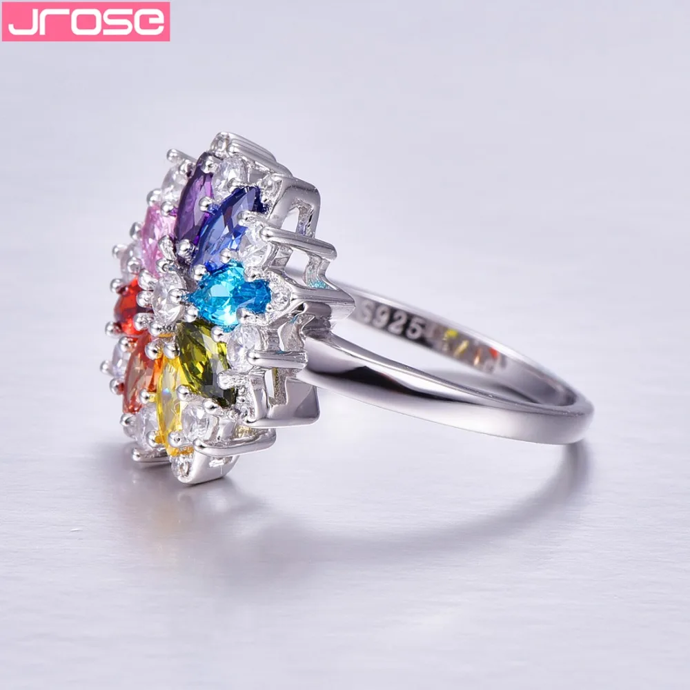 Jrose абсолютно новое 2.11CT фиолетовое гранат перидот 8 видов цветов цветок 100%