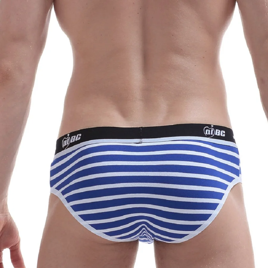 Лето 2017 г. стиль гей Для мужчин нижнее белье сексуальное полосатый S модные трусы