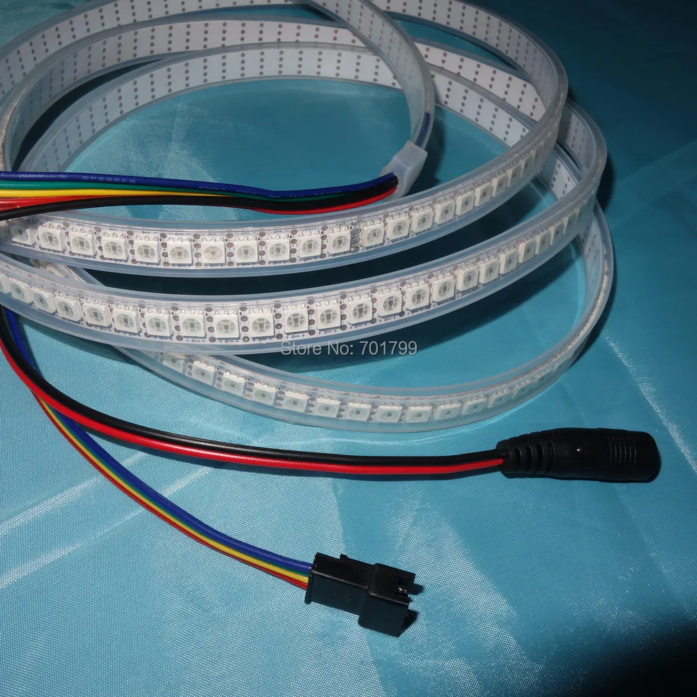 1 м DC5V APA102C светодиодный пиксель srip, IP33; 144 шт. APA102-5050 светодиодный/m 144 пикселей; белый печатных плат, в кремний; с данных и часы отдельно